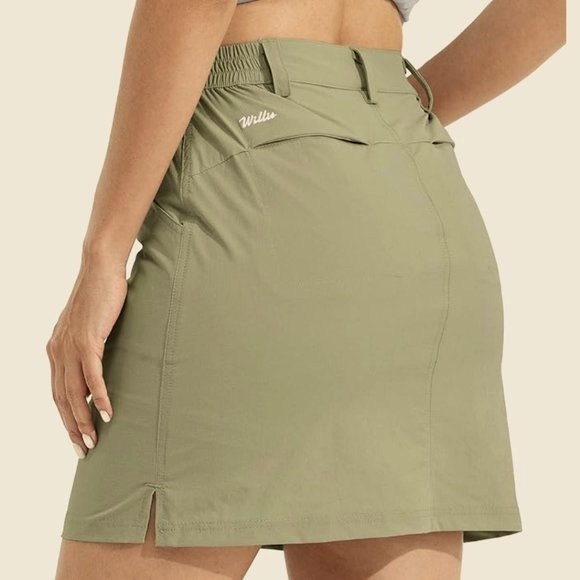 🌼 WILLIT Women's Ripstop Skort Skirt for Golf, Hiking, Outdoors, Sage Green L - Picture 1 of 11